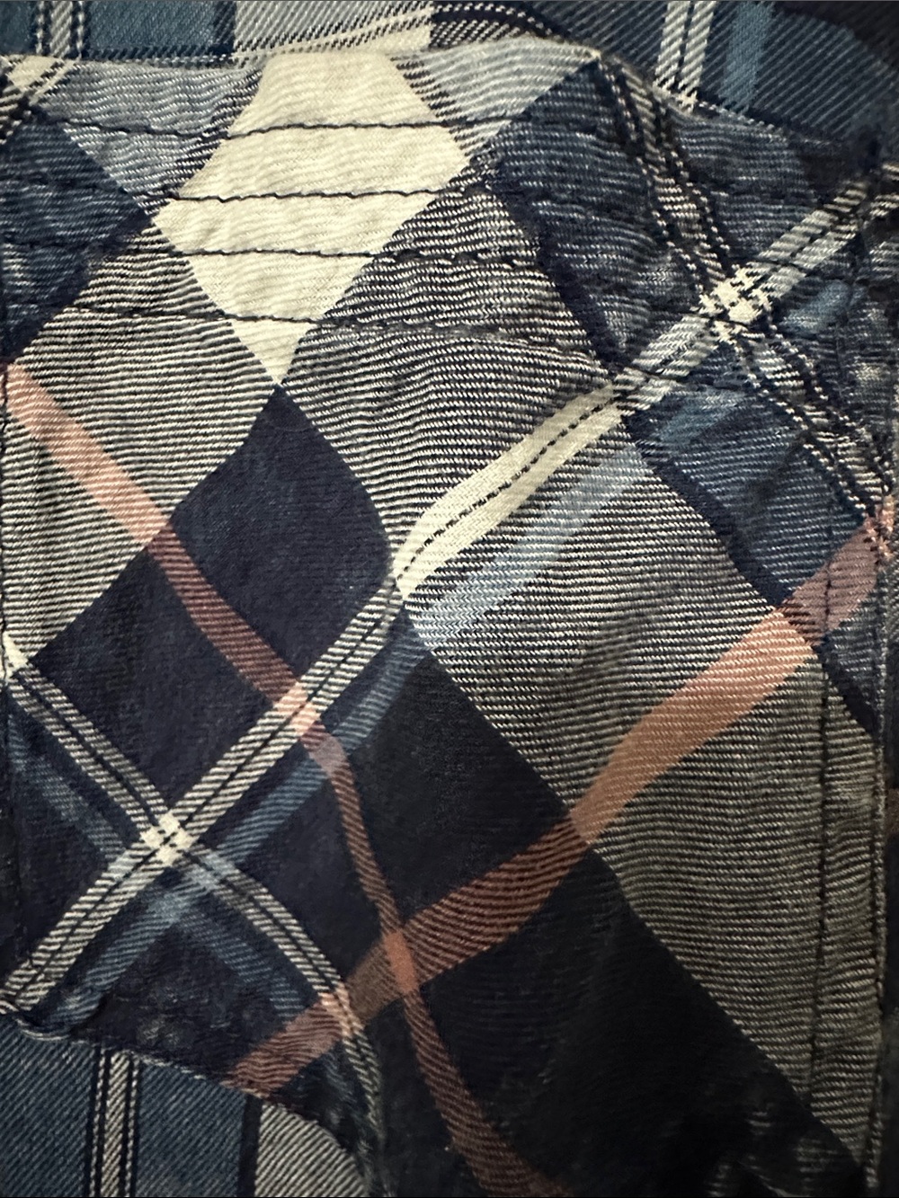 Maurices Blue Plaid Button Cuff Shirt - Picture 4 of 7